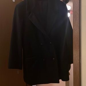 Forecaster black wool coat